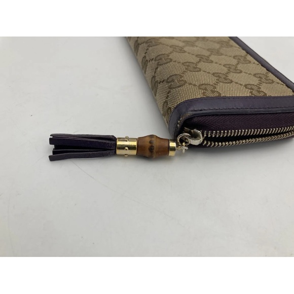 RARE Vintage Gucci Bamboo Zippy Wallet - Box & Card Included - Picture 11 of 14